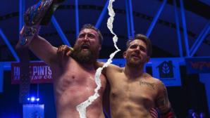 Bryce Bentley and Sammy Peppers collide at the Burt